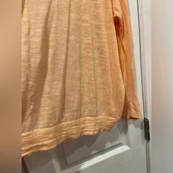 Banana Republic Hi Lo Cocoon Cardigan Perfect Peach Cotton Long Sleeve Size S - Picture 8 of 13